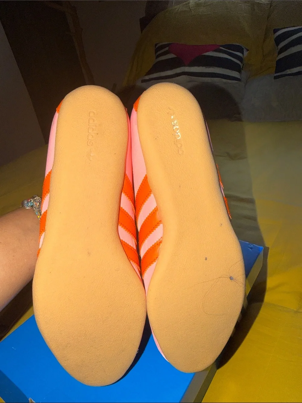 adidas Pink and Orange Low-Top Sneakers